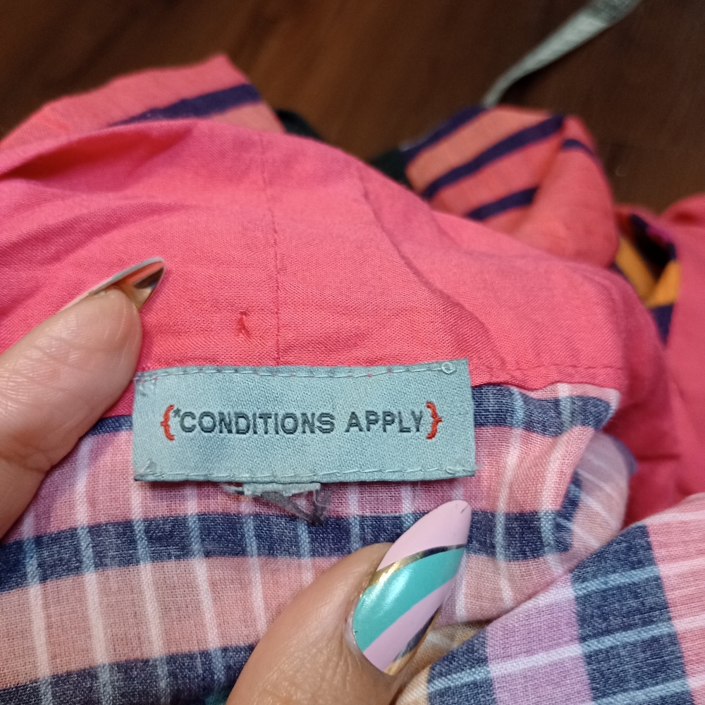 Anthropologie Conditions Apply Striped Cover-Up Kaftan Kimono One Size - Picture 6 of 10